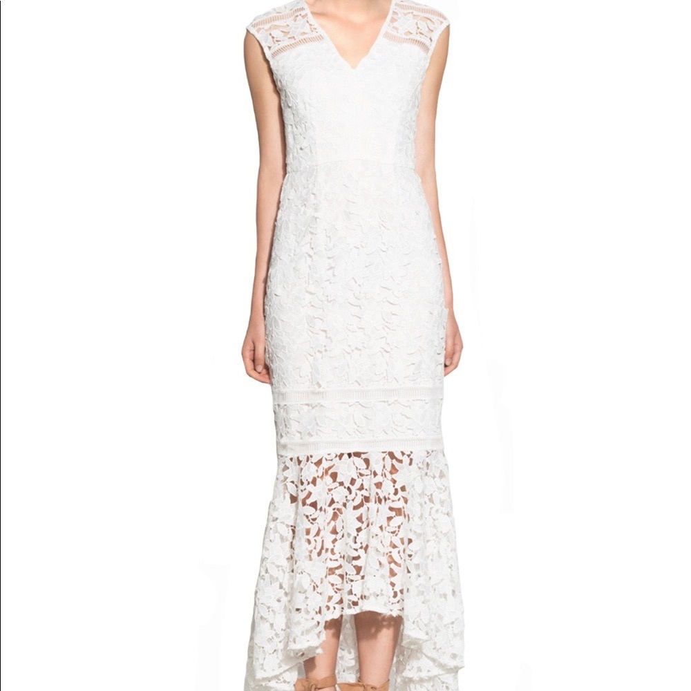 NWT Shoshanna Evangelina Gown in Optic White Sz 2